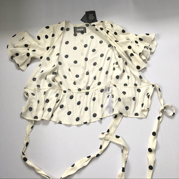 REFORMATION Opal Polka Dot Wrap Top Size XS - Picture 11 of 12
